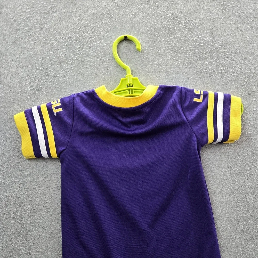 LSU Tigers Bodysuit Infant 6-12 MOS. Purple Colosseum Tiger Logo Team